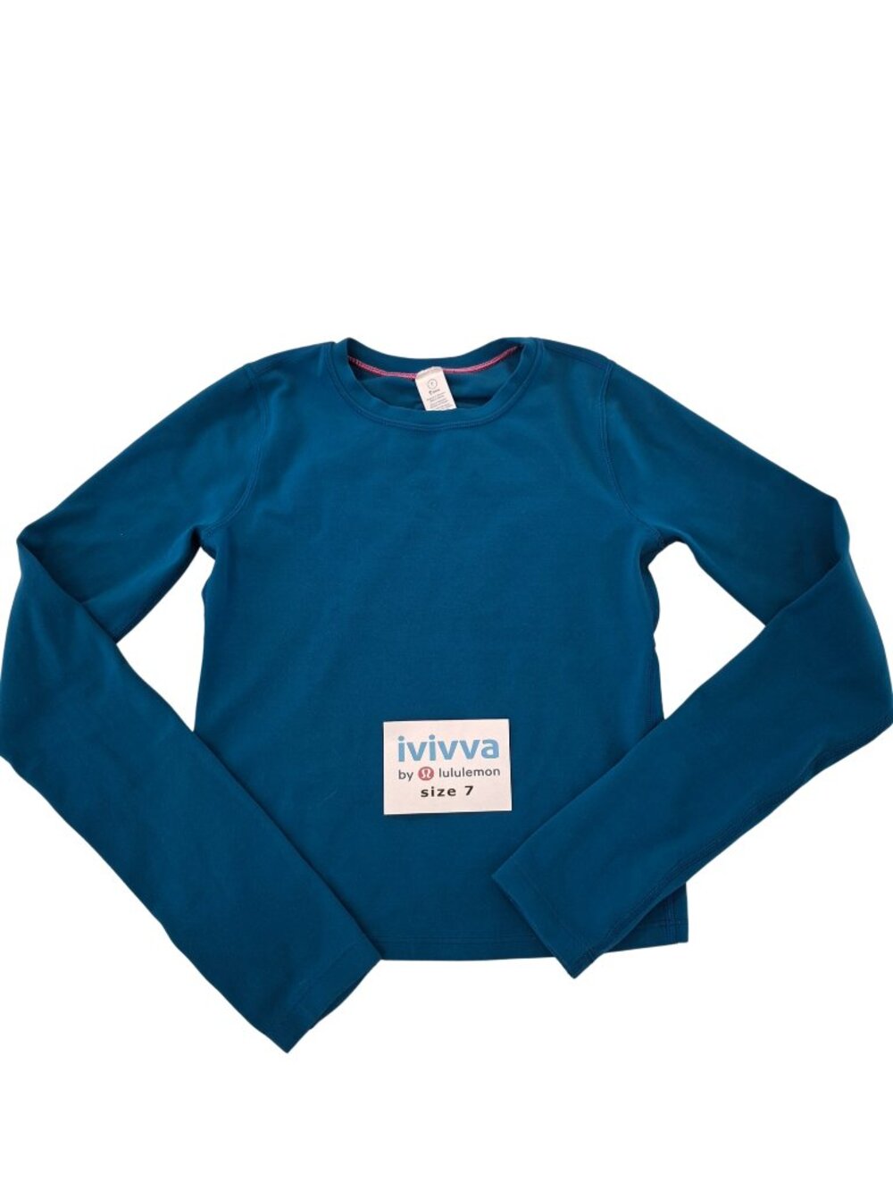 Ivivva Girl by Lululemon 🍋Buttery Soft Long-Sleeve Prismatic Top in Teal size 7